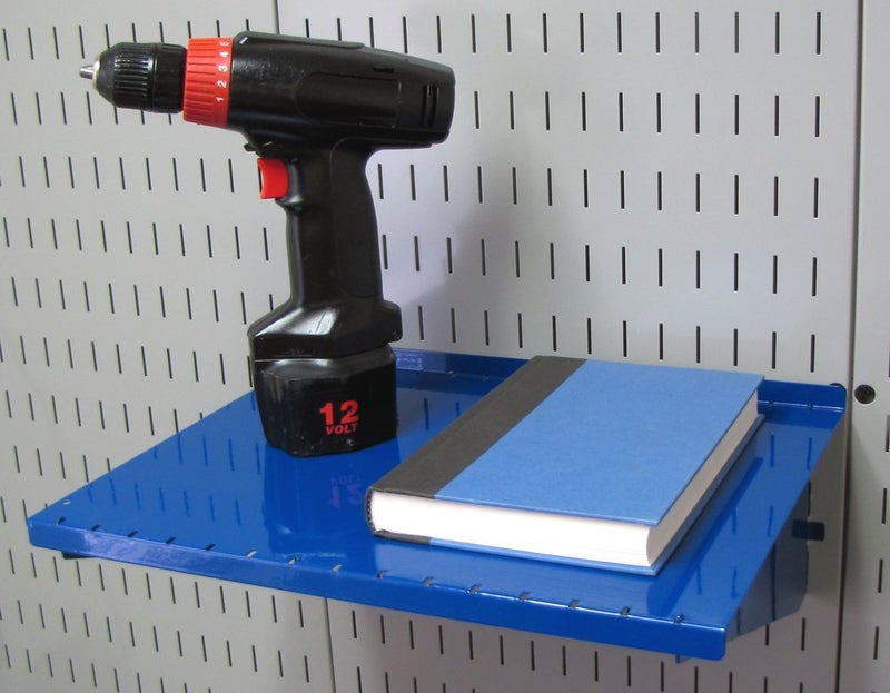 Wall Control Shelf 12in Deep Pegboard Shelf Assembly Pegboard and Slotted Tool Board - Blue - Image 1